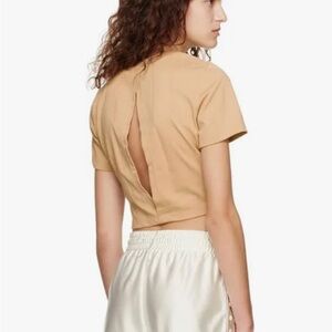 Women's Tan Crop Top air Jordan